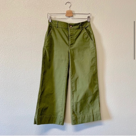 Madewell Olive Wide Leg Crop - Picture 8 of 8